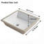 Lavabo de salle de bain encastré en céramique blanc laiteux de 45,7 cm x 35,6 cm avec trop-plein et vasque profonde.