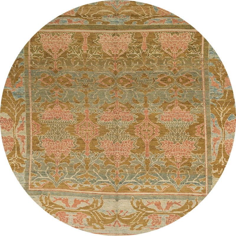 Tapis multicolore à motif abstrait Crisol, Rond 7 pi