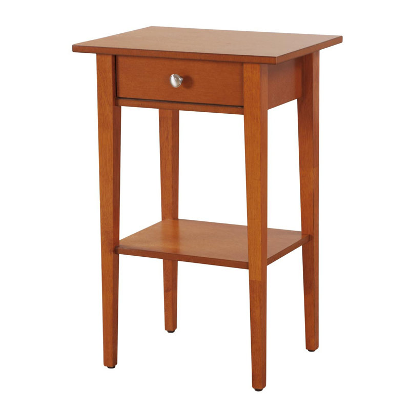 Kaaron Nightstand, Wood End Table, Small Side Table, Oak