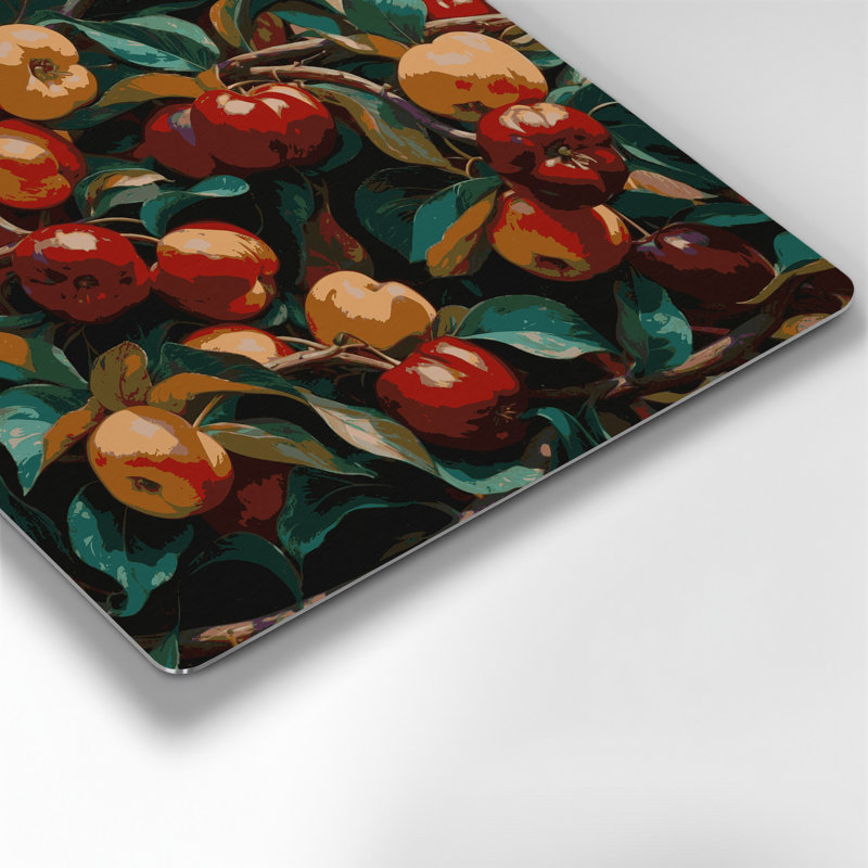 Art mural en métal «Fruit Crabapple» brun, H 8 po x l 8 po