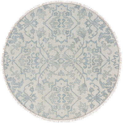 Hillcrest Hand Knotted Wool Damask Area Rug