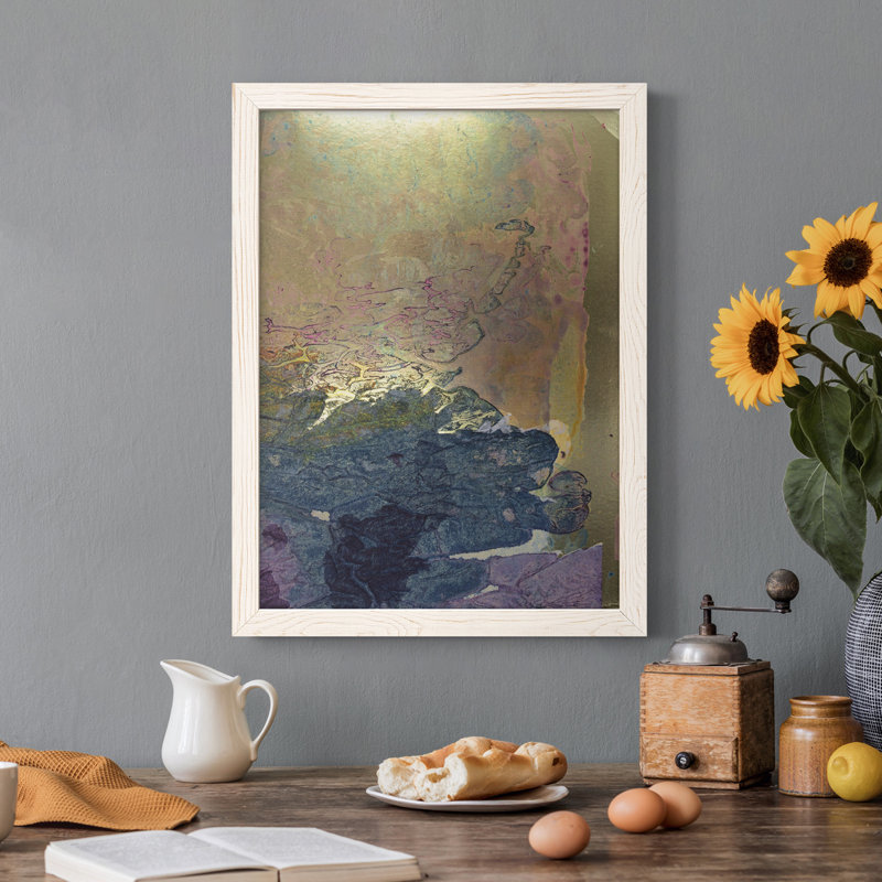 «Monet's Landscape I», peinture sur toile encadrée, H 31 po x l 44 po x P 1 po, Cadre blanc