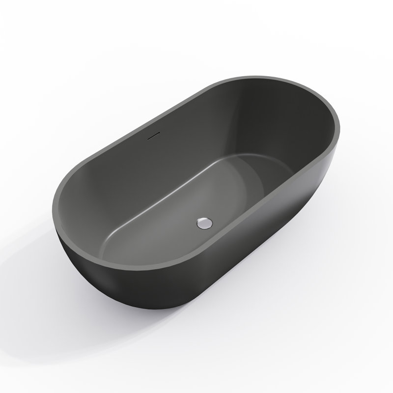 Ergonomic Comfort Solid Surface Freestanding Bathtub For Modern Bathrooms