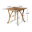 Ensemble repas 5 pièces en bois d'acacia / osier avec coussins Ziggie