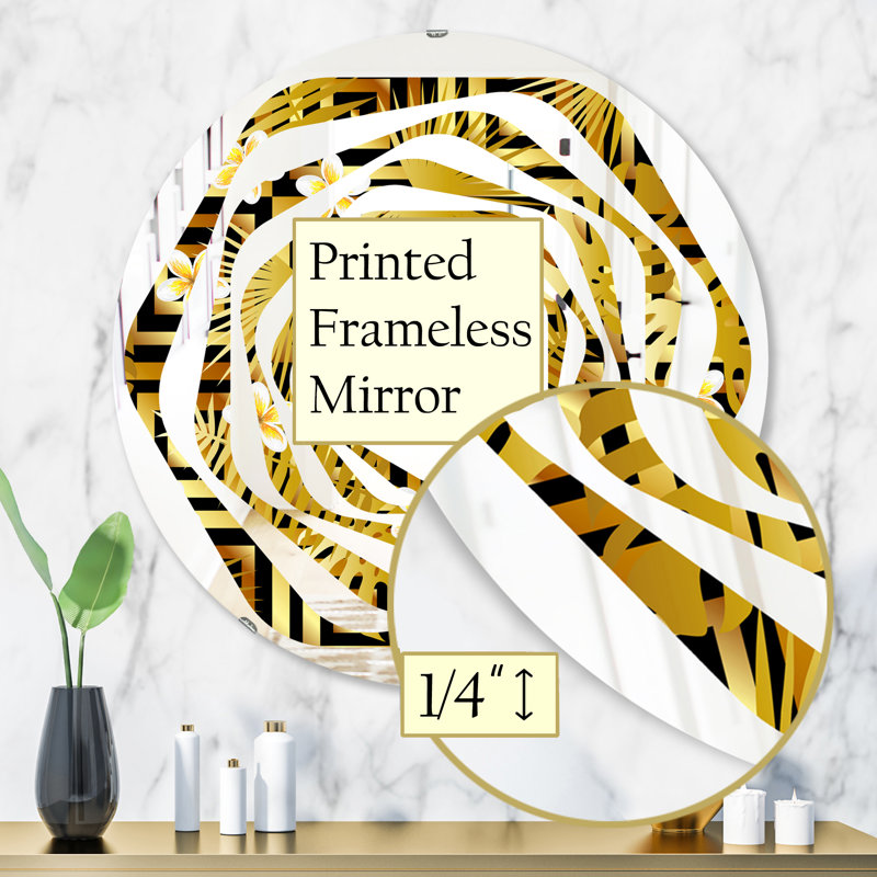 Miroir mural Ornament Design, H 31,5 po x l po, Tourbillon de conception ornementale 