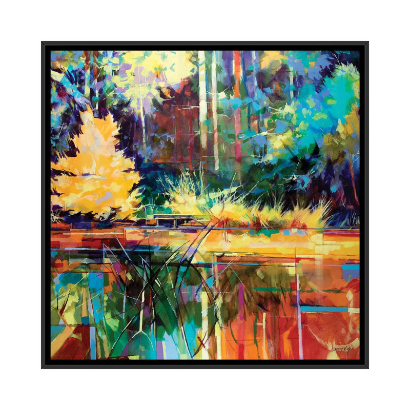 Waterloo Screens 1 Piece Painting on Canvas, 66.04 cm H x 66.04 cm W, Black Framed