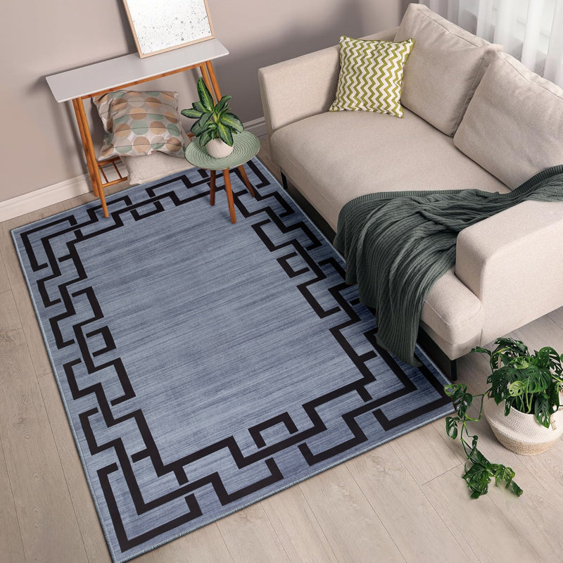 Minimalist Geometric Printed Area Rug, Rectangle 200 x 290 cm