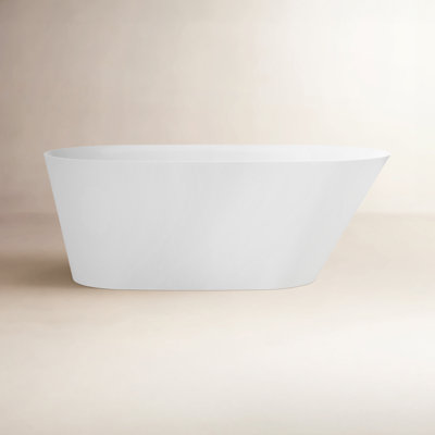 Brazn 66" Freestanding Soaking Acrylic Bathtub