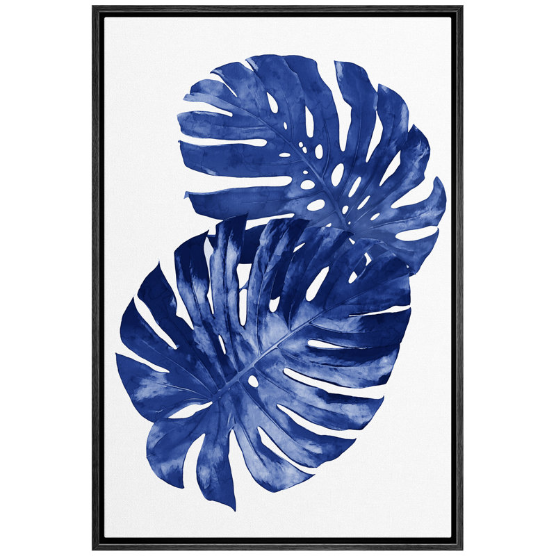 Peinture sur toile, cadre flottant, H 24 po x l 36 po x P 1,5 po, Noir