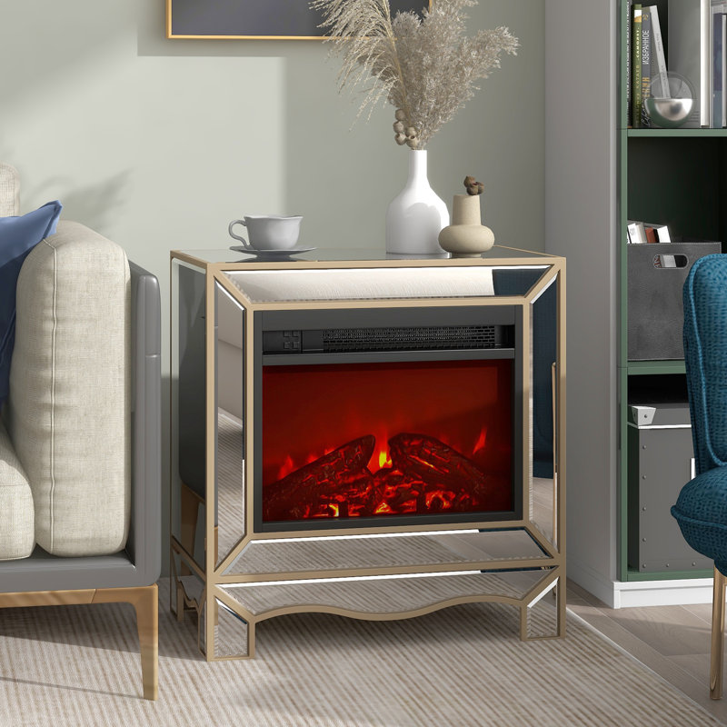 Branasia 23.2'' W White Electric Fireplace