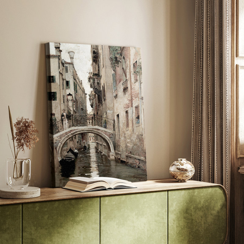 Paysage rétro CLIV - galerie Cavas, H 48 po x l 32 po