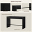 Bureau minimaliste en bois avec tiroir caché Boho-2061174786