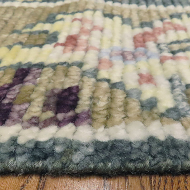 Cascade Hand Knotted Wool Area Rug, Rectangle 4' x 6'