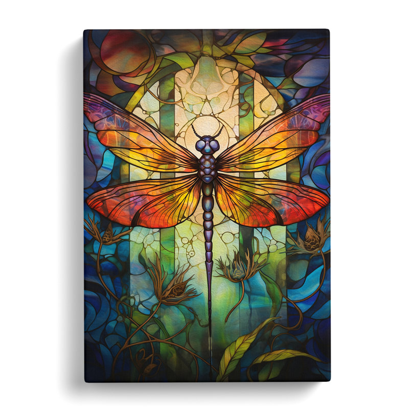 Dragonfly Symbolism Art - Wrapped Canvas, 50cm H x 35cm W x 3cm D