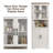 67''H Tall Farmhouse Corner Storage Cabinet-1990003068