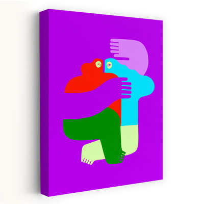 Dashiell Contemporary Art Abstract Bold Colorful Wall Art - Wrapped Canvas Print
