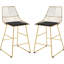 Swivel Upholstered Counter Stool with Metal Frame-1130287712