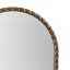 Miroir mural arqué avec cadre en bois d'hévéa tressé-844767636