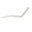 Coussin de chaise longue d'extérieur avec attaches Roomfitter Salem, résistant à l'eau, à rayures brunes et blanches-77451417