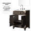 Comptoir de salle de bain en chêne brun l 18 po x P 18 po, comptoir en acrylique, 18 po Miroir, meuble-lavabo avec comptoir, 24 po-1630335666