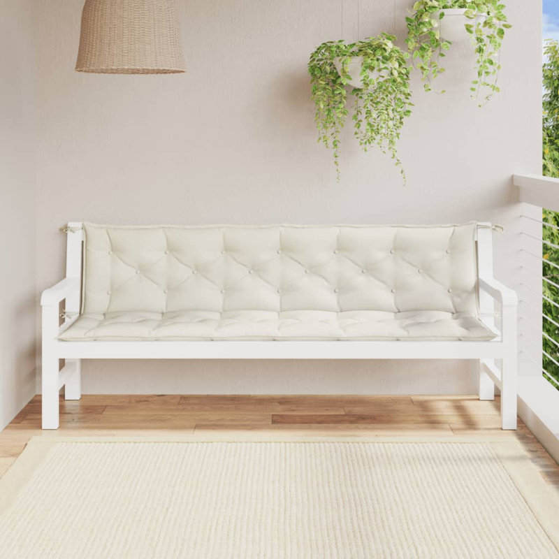 Ensemble de coussins de banc de jardin 2 pièces Red Barrel Studio®, Mélange anthracite, L 78,7 po x P 19,7 po
