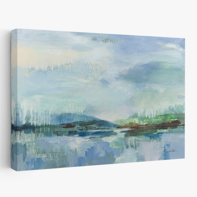 Pluie contemporaine sur la lagune, H 60 po x l 40 po