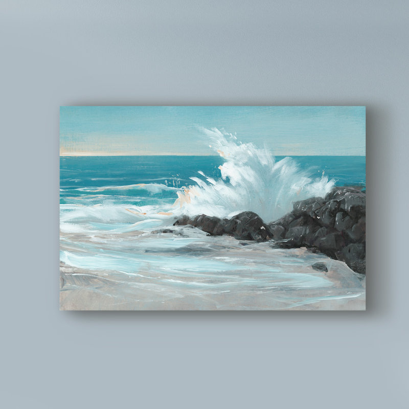 « crashing wave i », reproduction de peinture à l’acrylique sur toile tendue, H 16 po x l 24 po x P 2 po