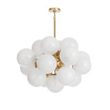 Shine Chandelier (Natural Brass with Smoke Glass)