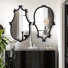 Miroir mural en bois massif (ensemble de 2)