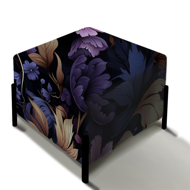 Rêves obscurcis Moody Patterns - Repose-pieds carré floral