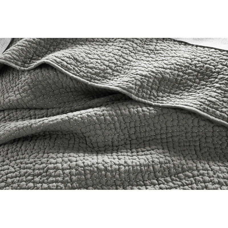 Pebbled Quilt, Slate, King Quilt