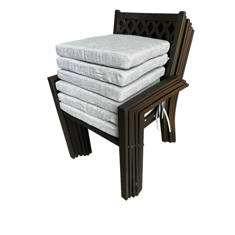 Dezarey Stacking Patio Dining Armchair with Cushion