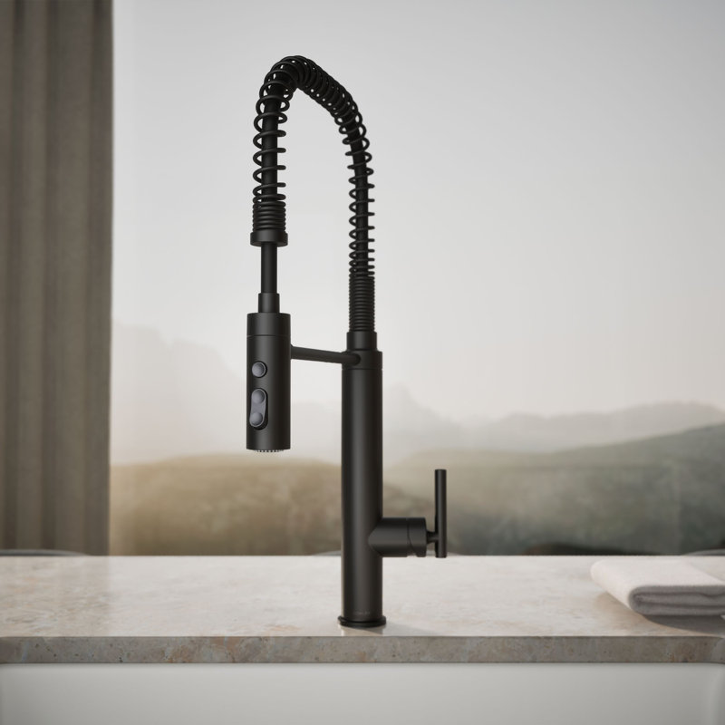 Purist® Pull Down Single Handle Kitchen Faucet, Matte Black