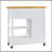 Versatile White Kitchen Island Cart with Walnut Wood Top, Rolling Storage Cabinet on Wheels, and Multiple Drawers