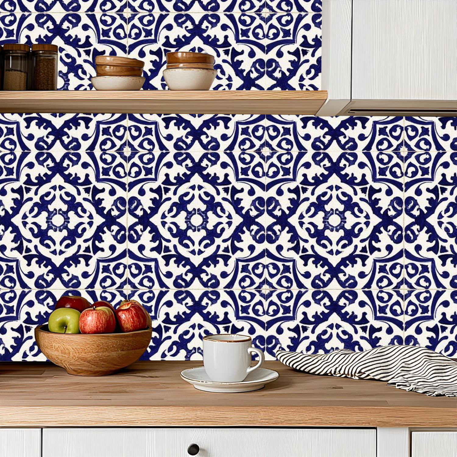 Latitude Run® Peel and Stick Wallpaper Contact Paper Mexican tile ...