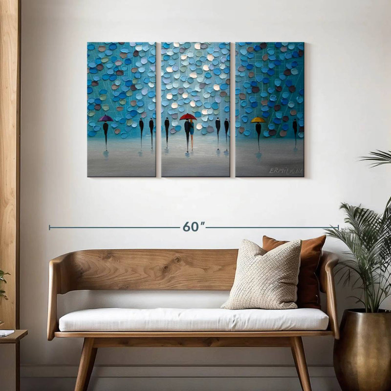 3 Tiny Umbrellas, 28" H x 45" W