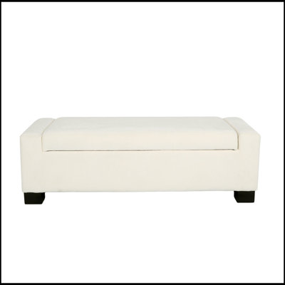 Banc repose-pieds en tissu texturé de 50 pouces avec couvercle à charnière, conception rectangulaire pour le siège, le repose-pieds et le rangement caché, parfait pour le salon, la chambre à coucher ou le vestibule
