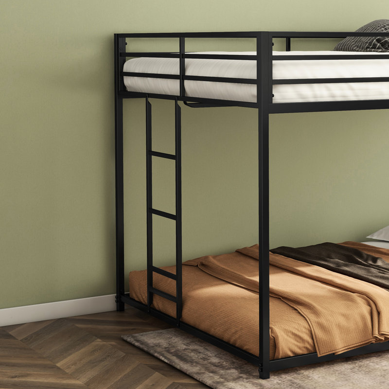 Lit superposé carré classique en métal Classic, convient aux chambres familiales, design, interchangeable, aucun sommier nécessaire en métal, caractéristiques permettant d'économiser de l'espace, sommier, sommeil confortable