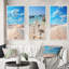 «Beach Photo Footprints In», 3 pièces sur toile-225813096-225813100