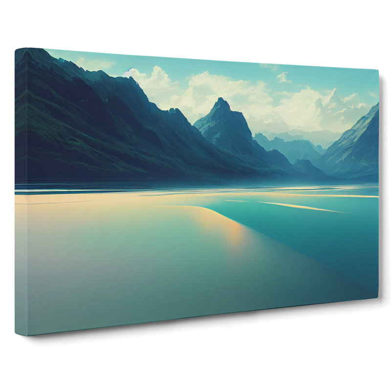Mountain Lake View - Wrapped Canvas, 35cm H x 50cm W x 3cm D