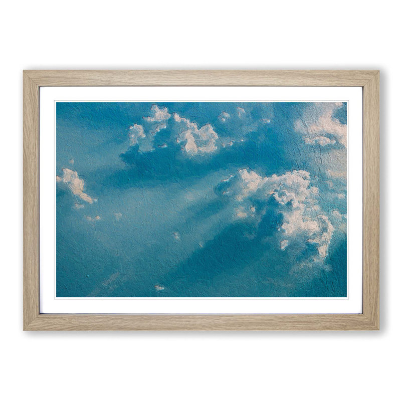 Light Through the Clouds - Picture Frame Painting Print, Oak Framed, 27cm H x 36cm W x 2cm D