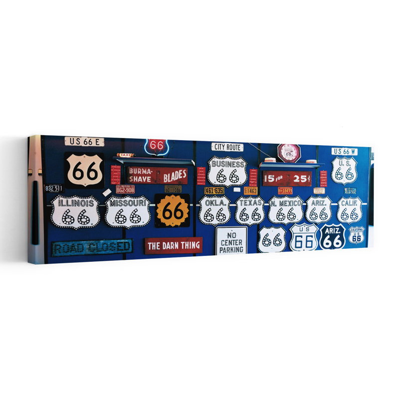 Route 66, collection d'art mural contemporain, H 20 po x l 60 po