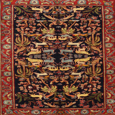 Tapis rouge à motif sud-ouest