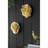 S/2 Gold Rose Hanging Wall Accents