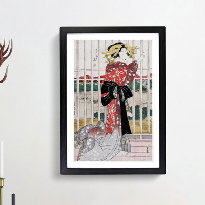 Overlooking the Sumida River by Kikukawa Eizan - Picture Frame Painting Print