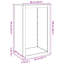  Support à bois de chauffage anthracite 23,6 po x 15,7 po x 39,4 po-1965388225