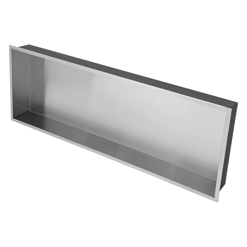 Niche de douche en acier inoxydable 25 po x 13 po, Nickel brossé