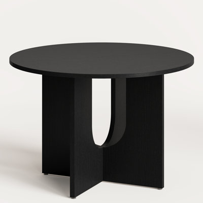 43.3'' Wood Round Dining Table with U-shaped Leg, Kitchen Table Seats 4-5 People for Dining Room, Kitchen Room