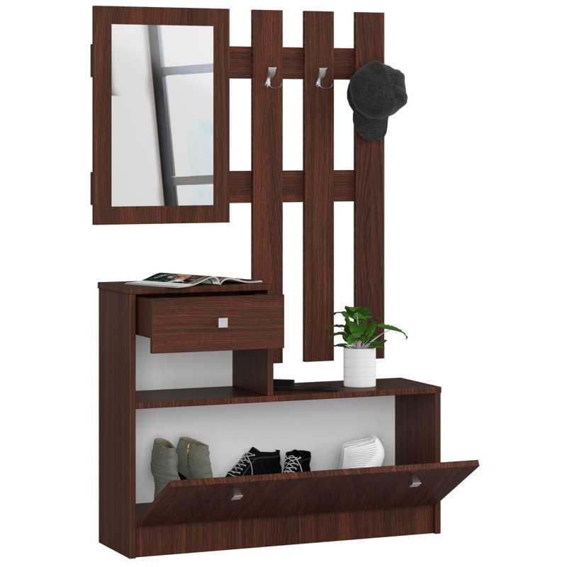 6 Pair Shoe Storage Cabinet, Wenge
