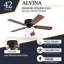 Ventilateur de plafond 42 po Alvina